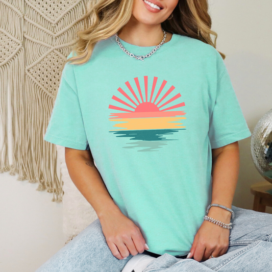Sunset Distressed Graphic Tee