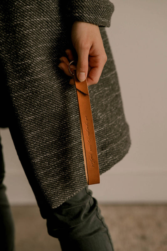 Genuine Leather No Season Is Ever Wasted Wristlet, Christian Keychain