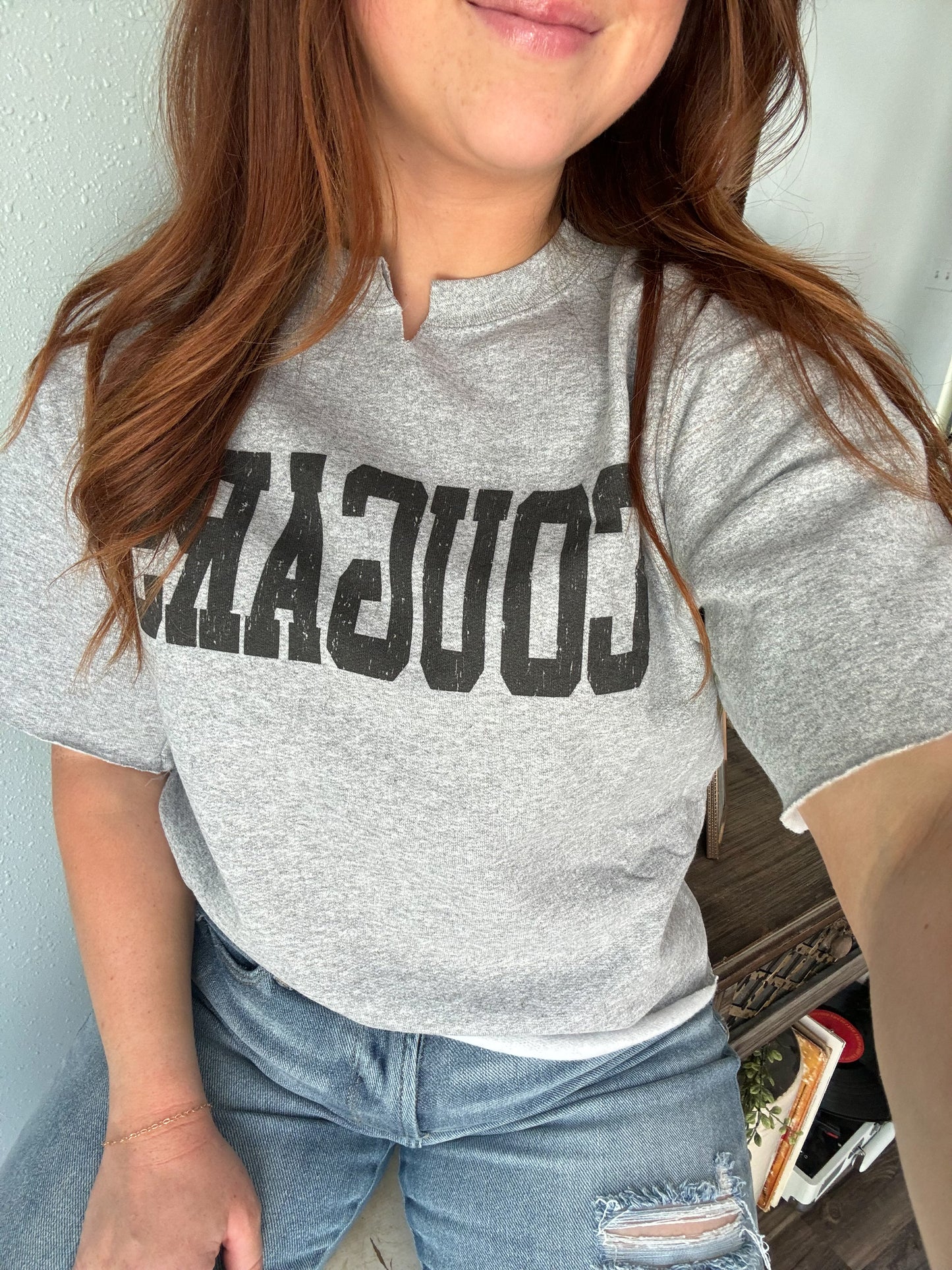 COUGARS Cut Sweatshirt Tee