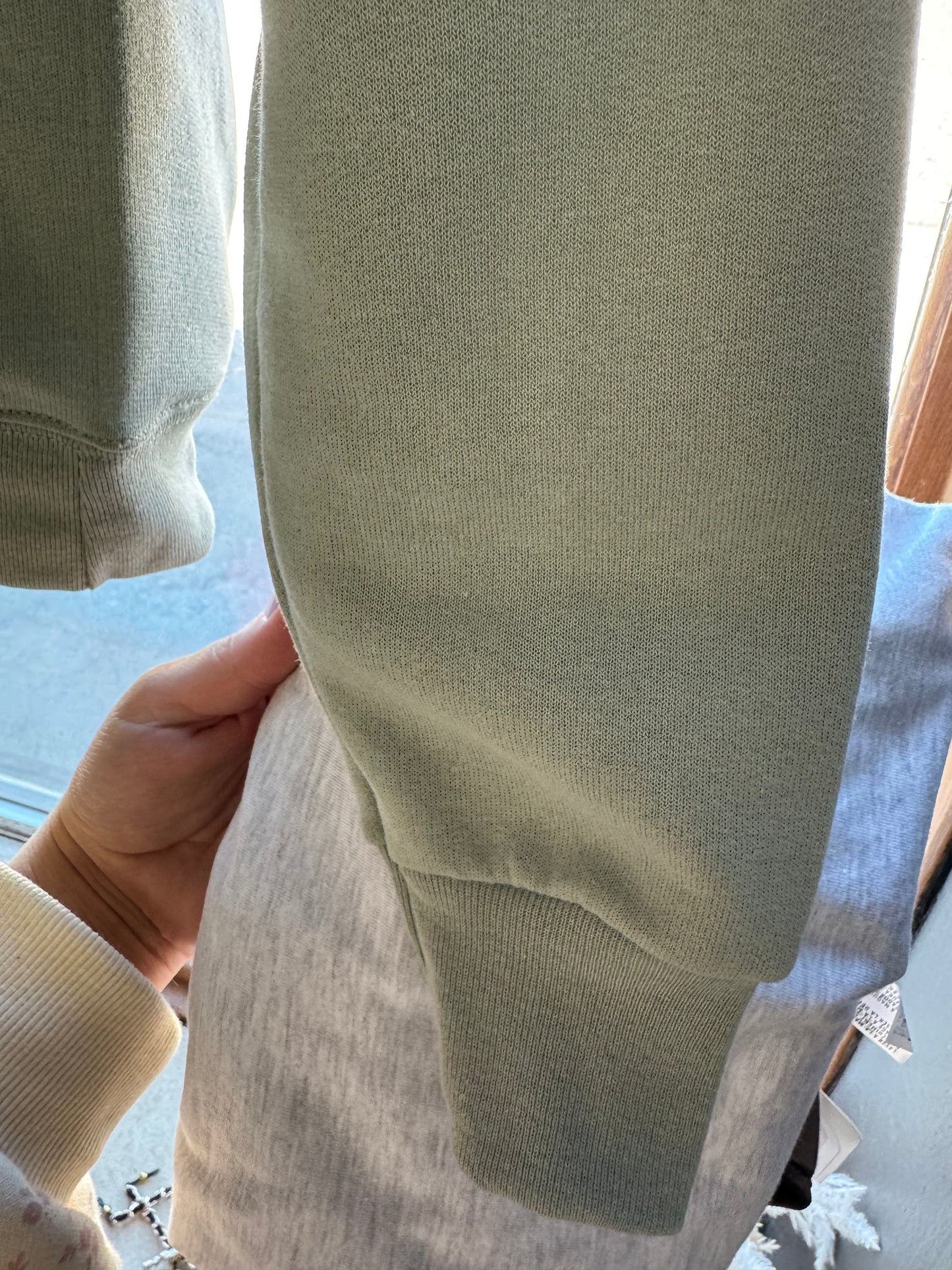 Being Kind Matters Crewneck Sweatshirt, Stonewash Green