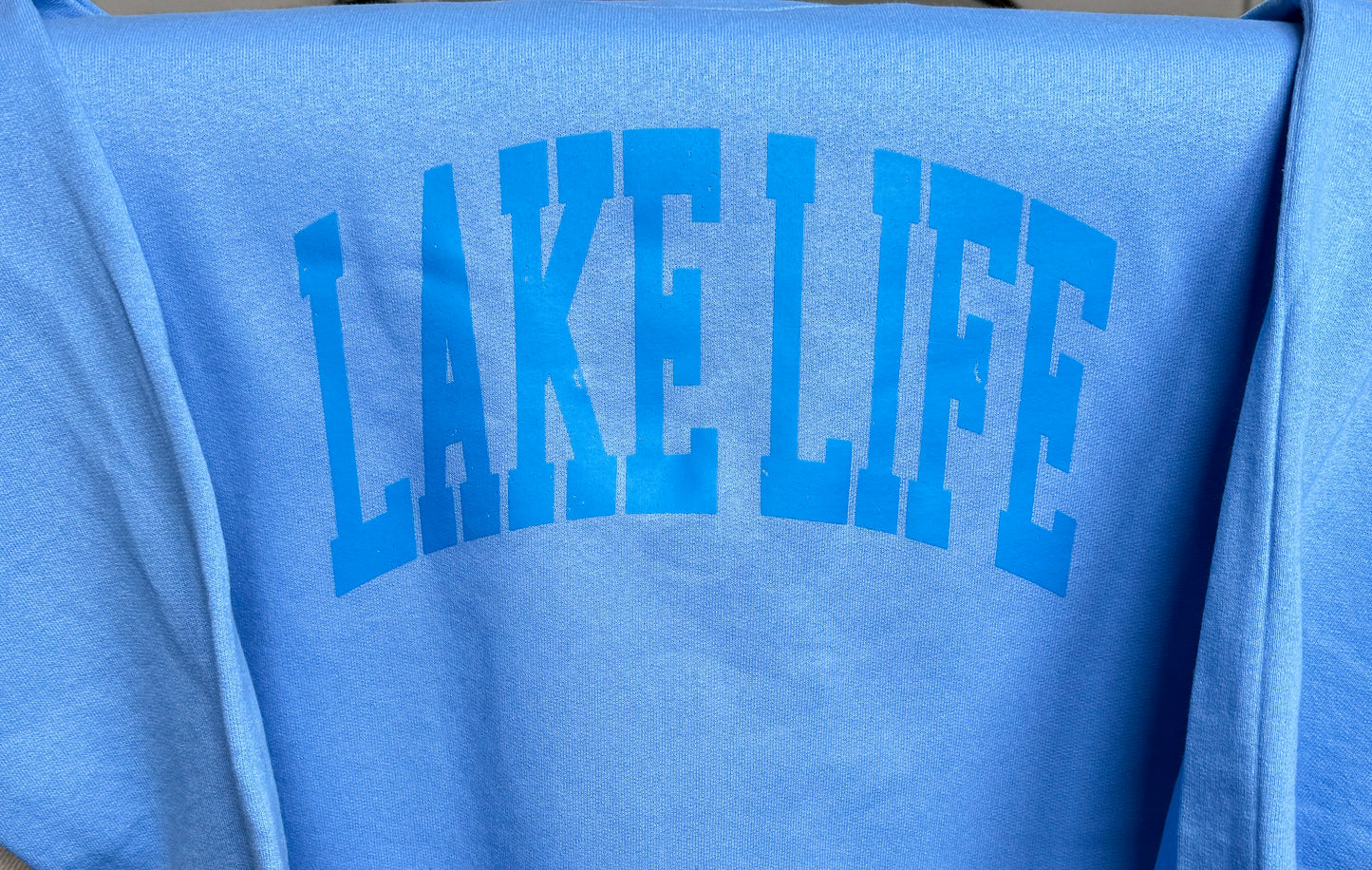 Lake Life Crewneck Sweatshirt, Lake Blue (SMALL RTS)
