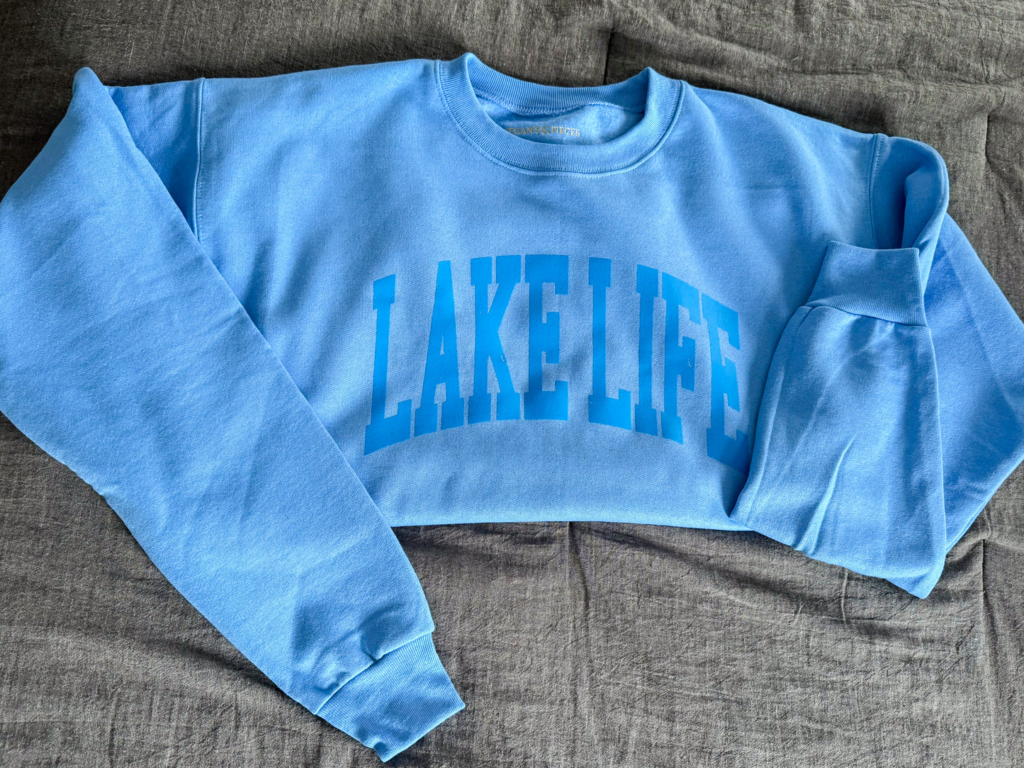 Lake Life Crewneck Sweatshirt, Lake Blue (SMALL RTS)