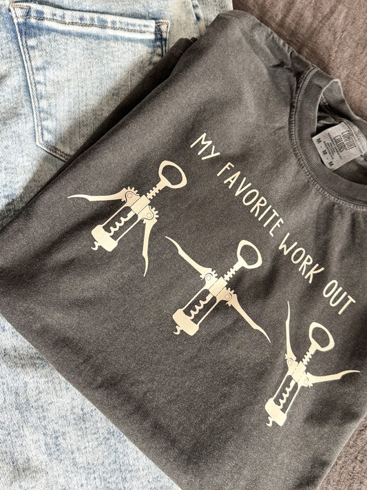 My Fave Workout Comfort Colors Tee, Pepper