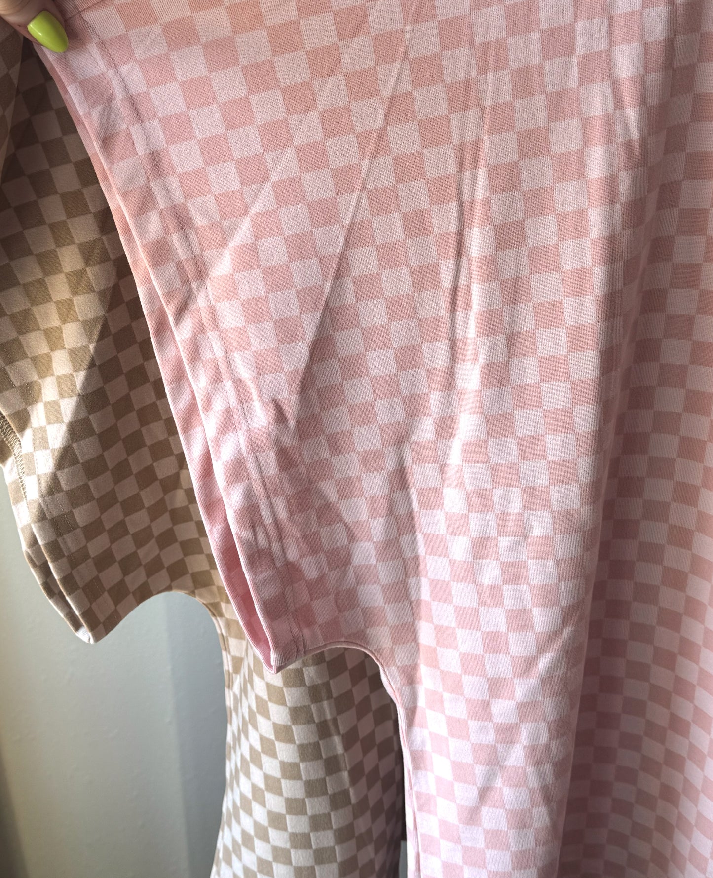 Check Me Out, Checkered Short-Sleeve Top