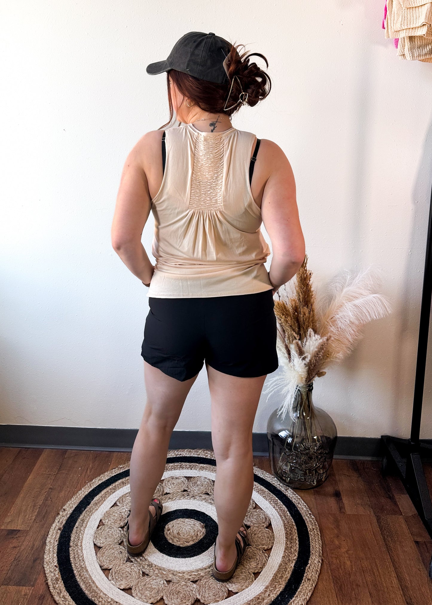 Athletic Racer Back Top, Light Peach