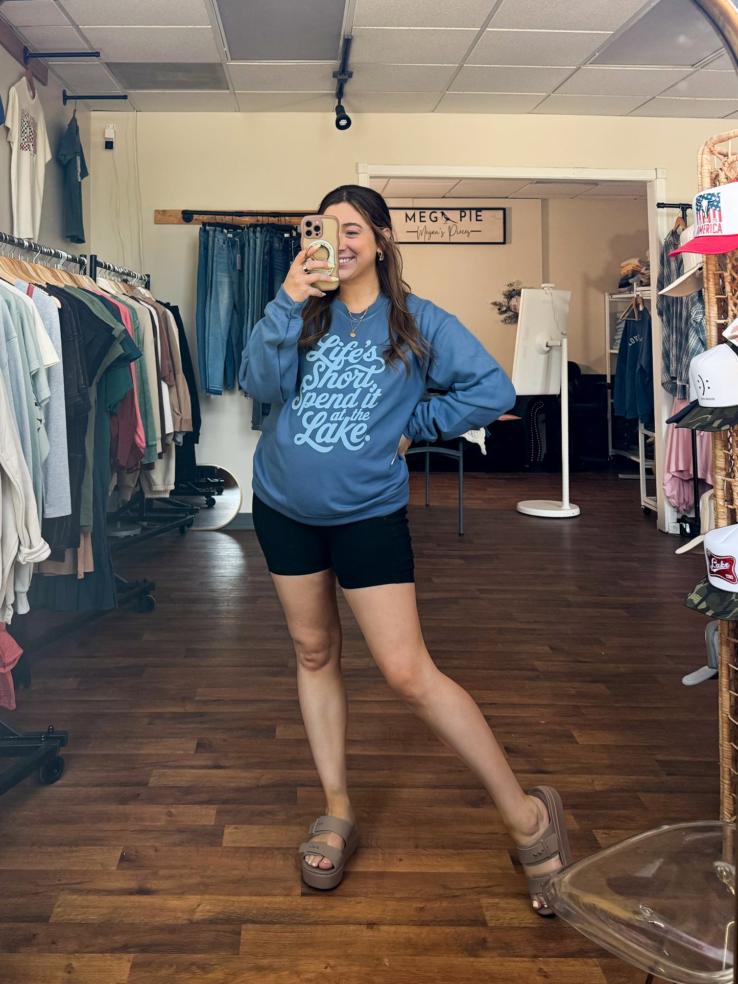 Life’s Short Lake Crewneck