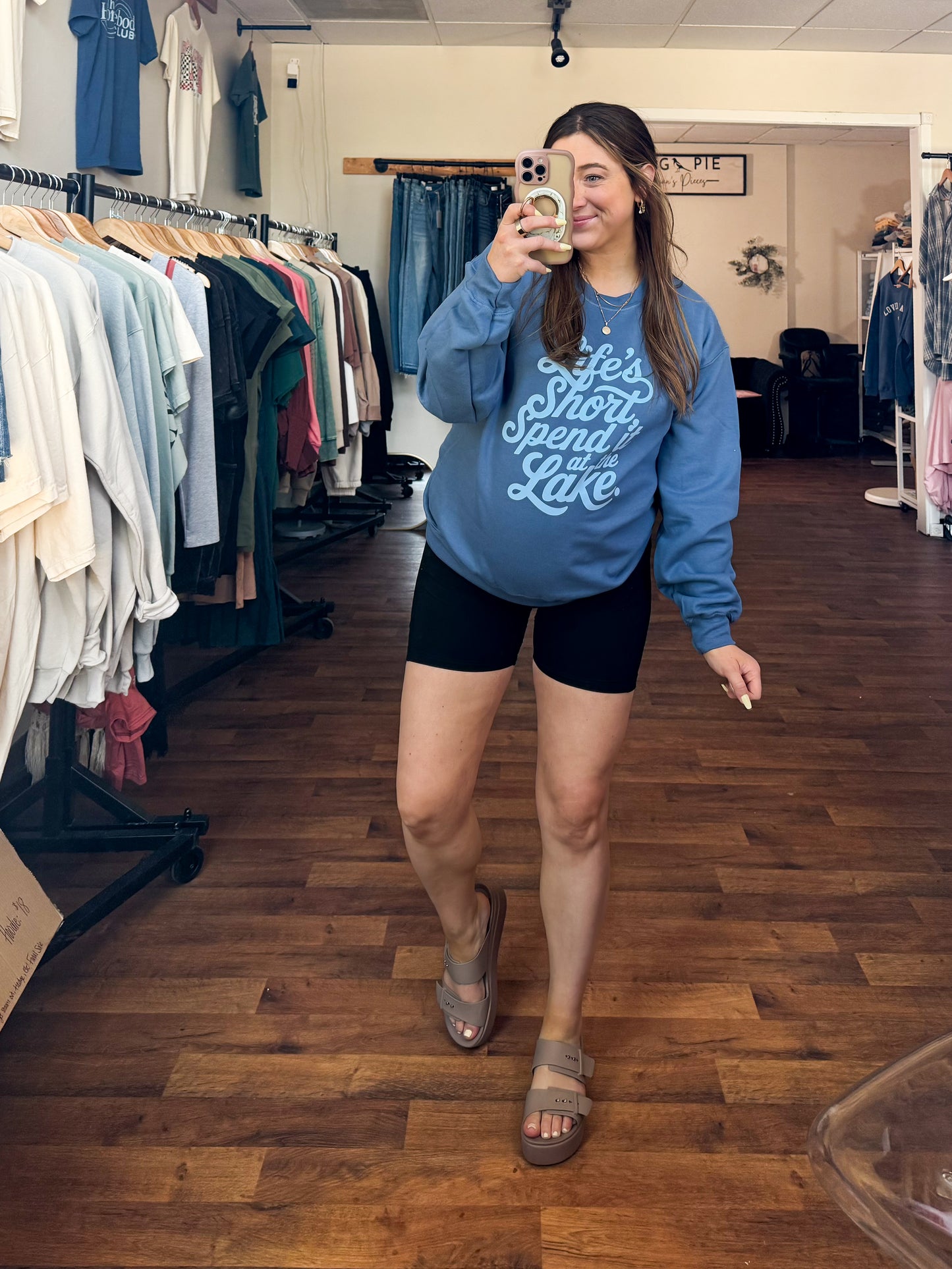Life’s Short Lake Crewneck