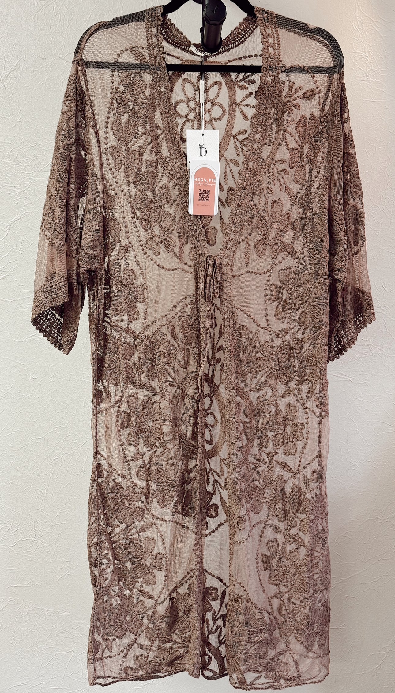 Pushing Daisies Mocha Kimono