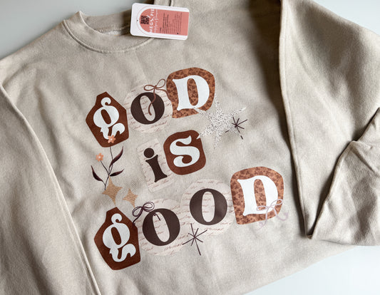 God is Good Eco Fleece Crewneck