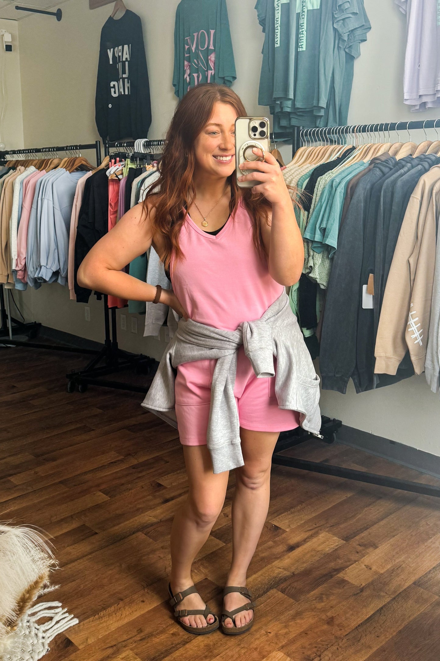 Clean Girl Gray Zip-Up Hoodie