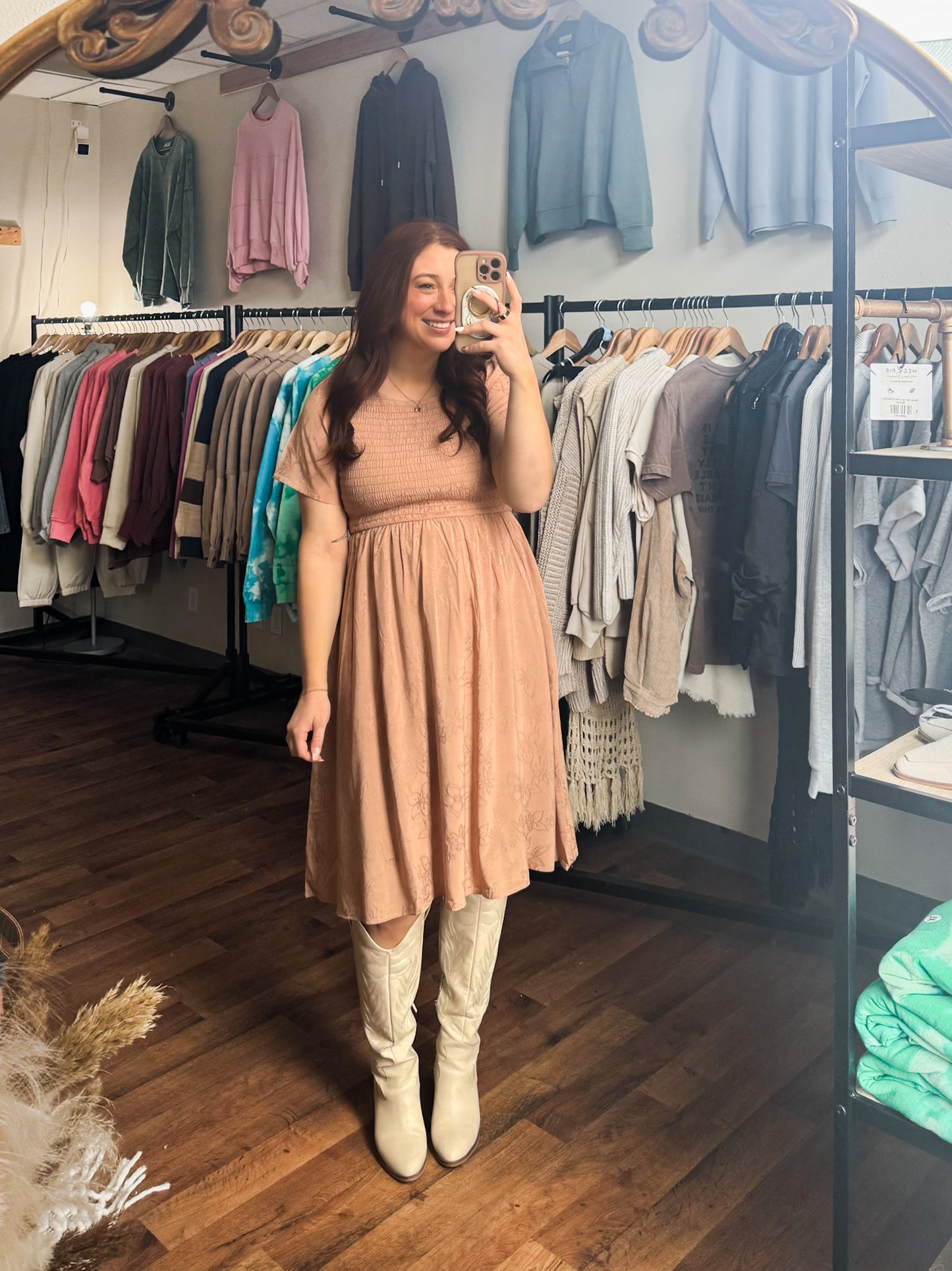 Maylee Dress in Apricot