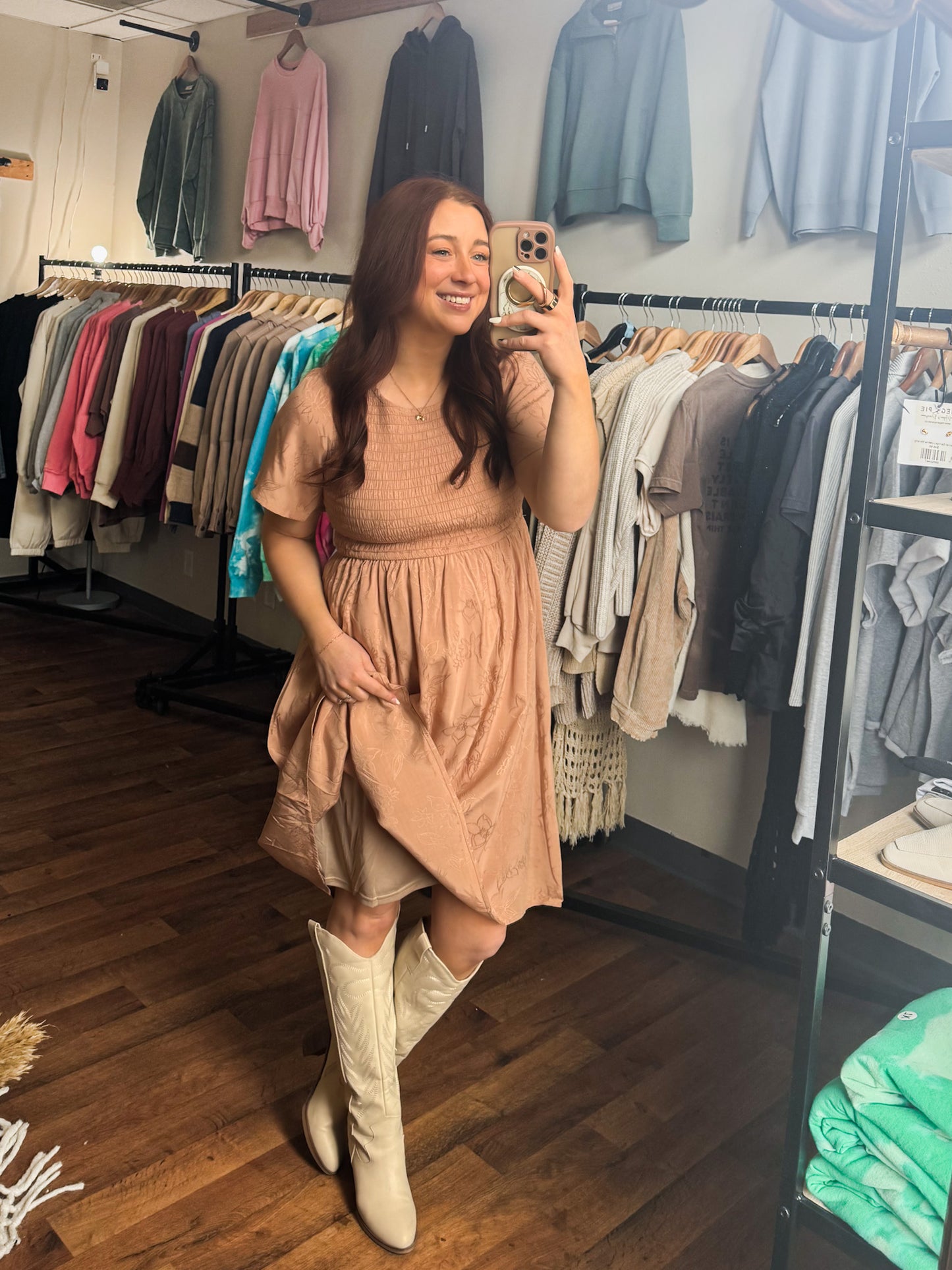 Maylee Dress in Apricot