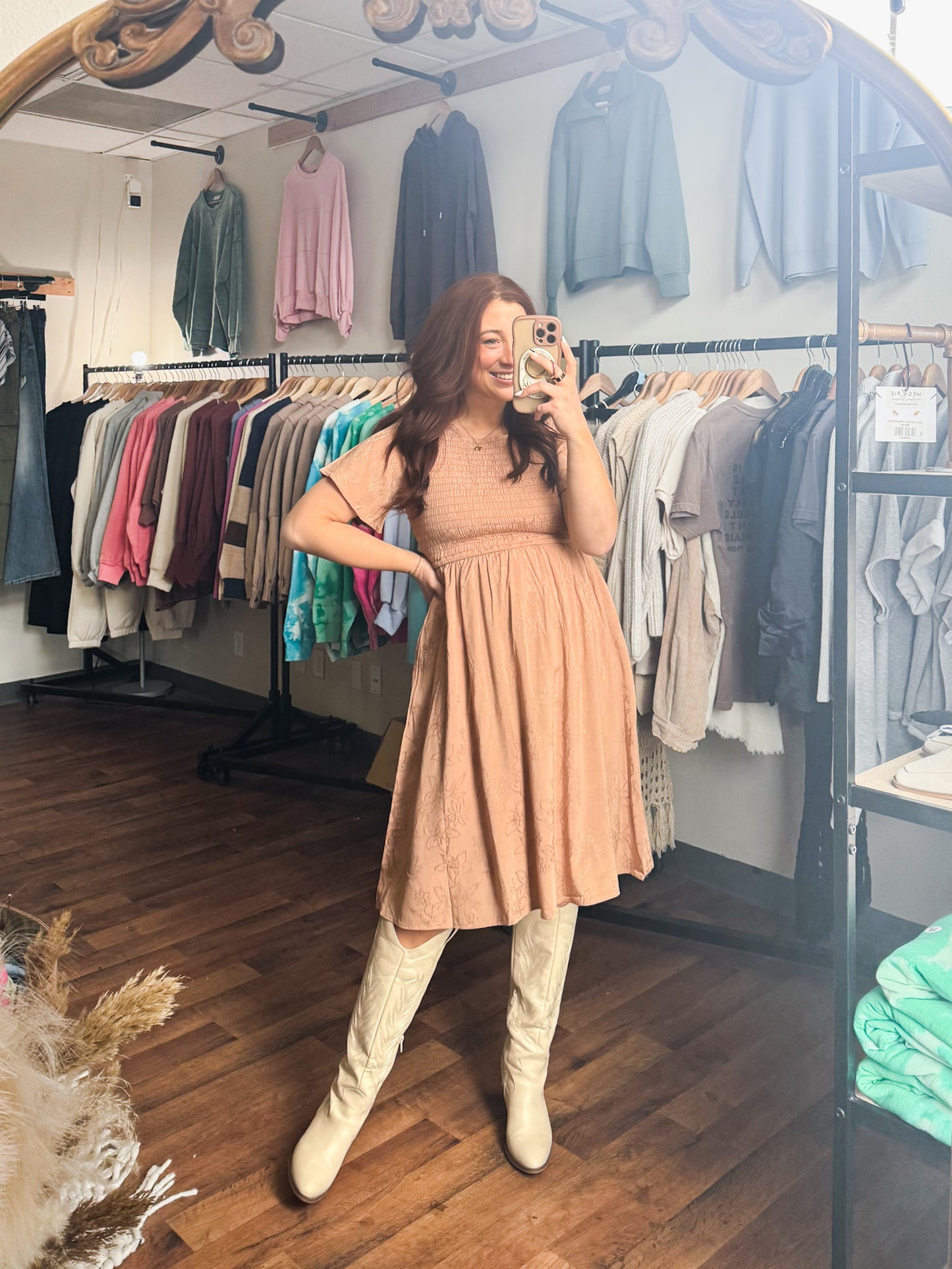 Maylee Dress in Apricot