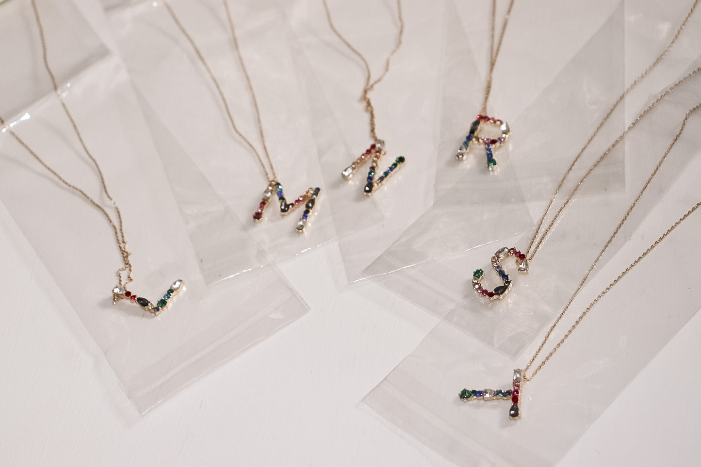 Lively Initial Gold Staple Necklace