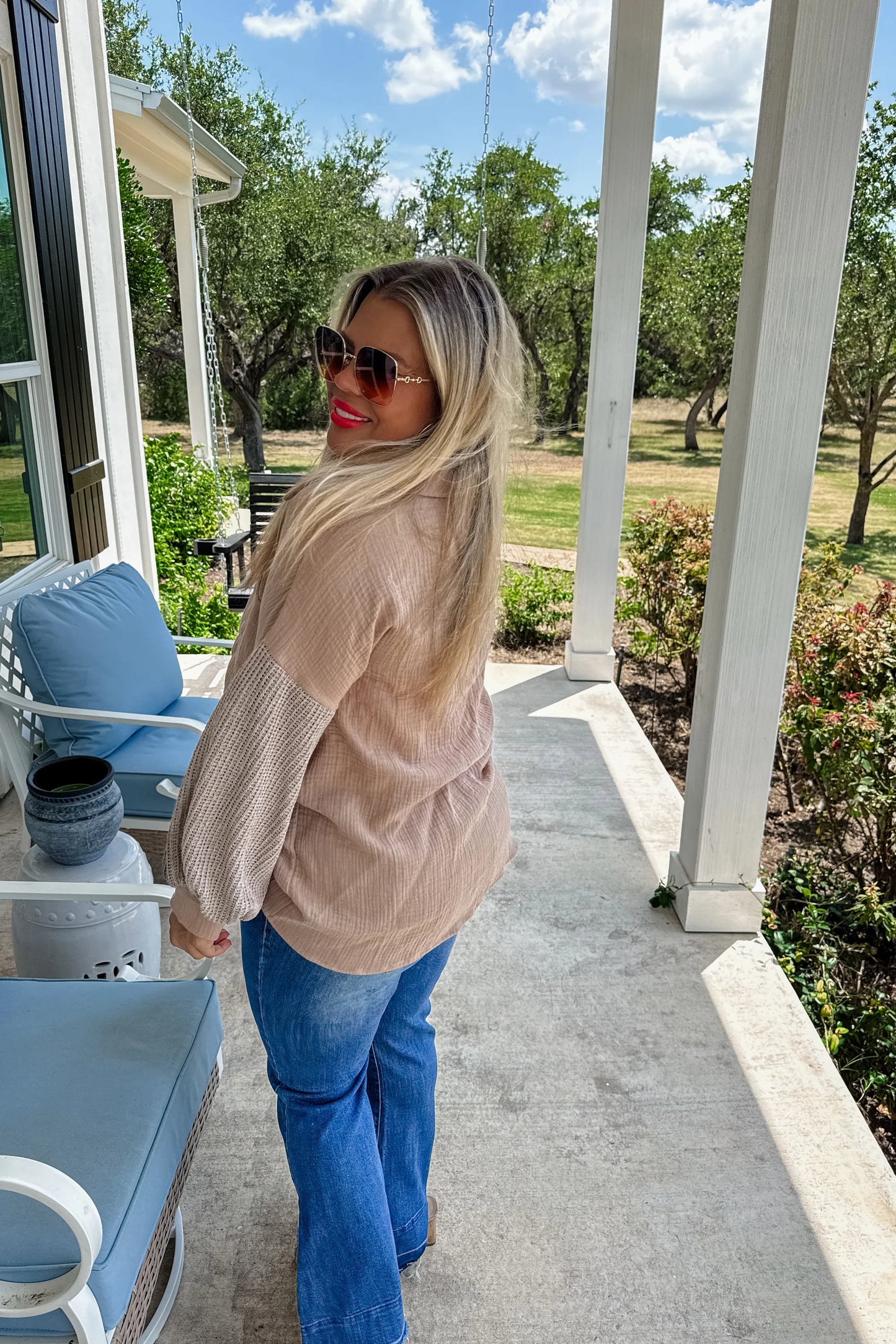 Blakely Cream Button Up