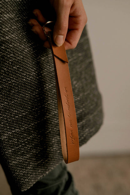 Genuine Leather No Season Is Ever Wasted Wristlet, Christian Keychain