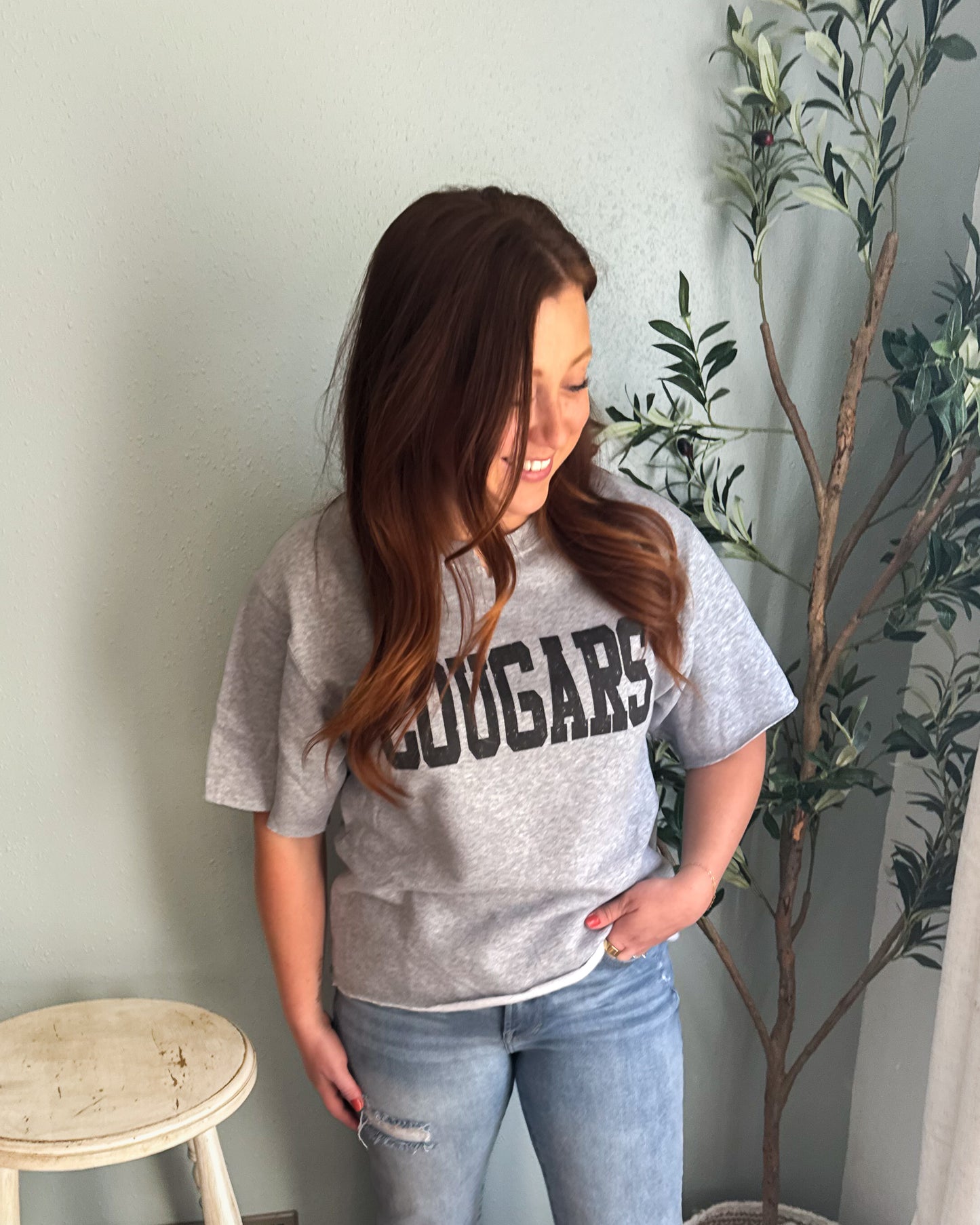 COUGARS Cut Sweatshirt Tee