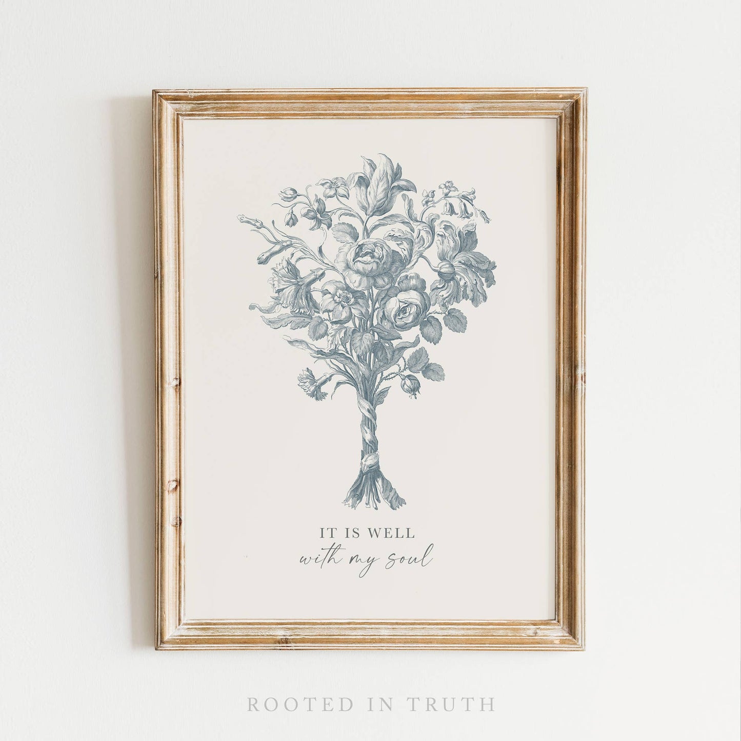 It Is Well With My Soul Hymn Wall Art Print Christian Decor: 5x7