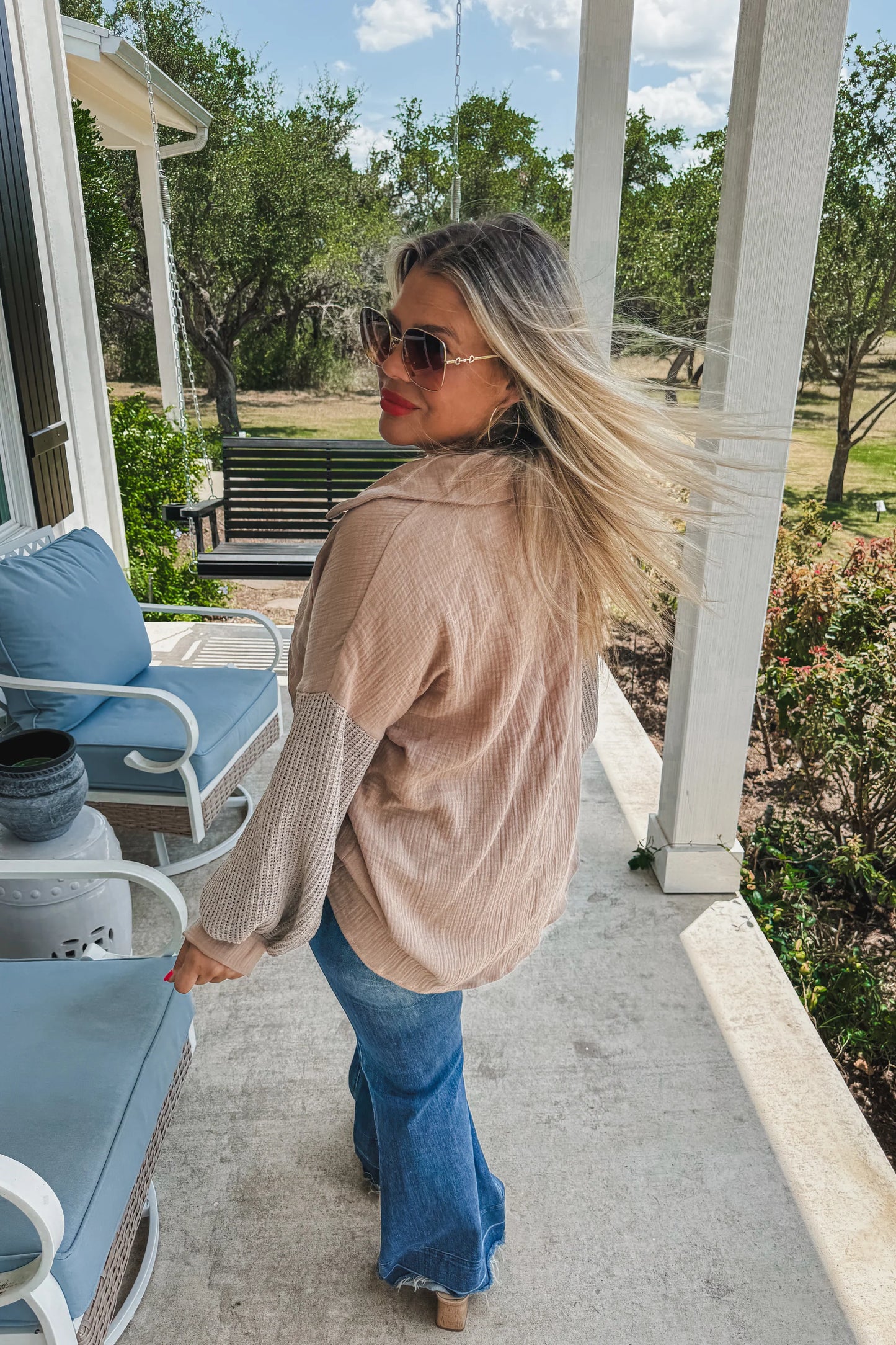 Blakely Cream Button Up