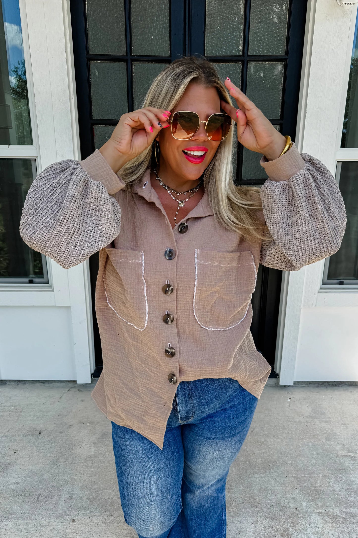 Blakely Cream Button Up