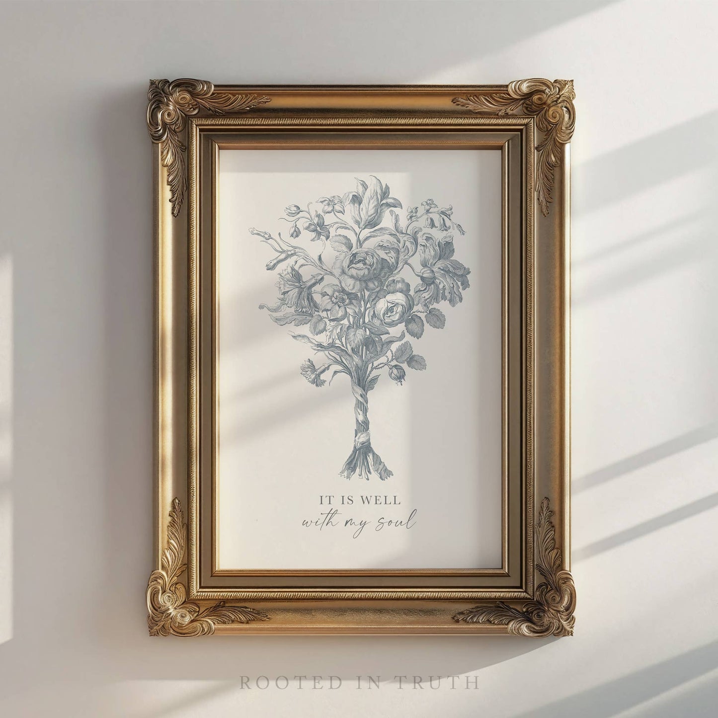 It Is Well With My Soul Hymn Wall Art Print Christian Decor: 5x7