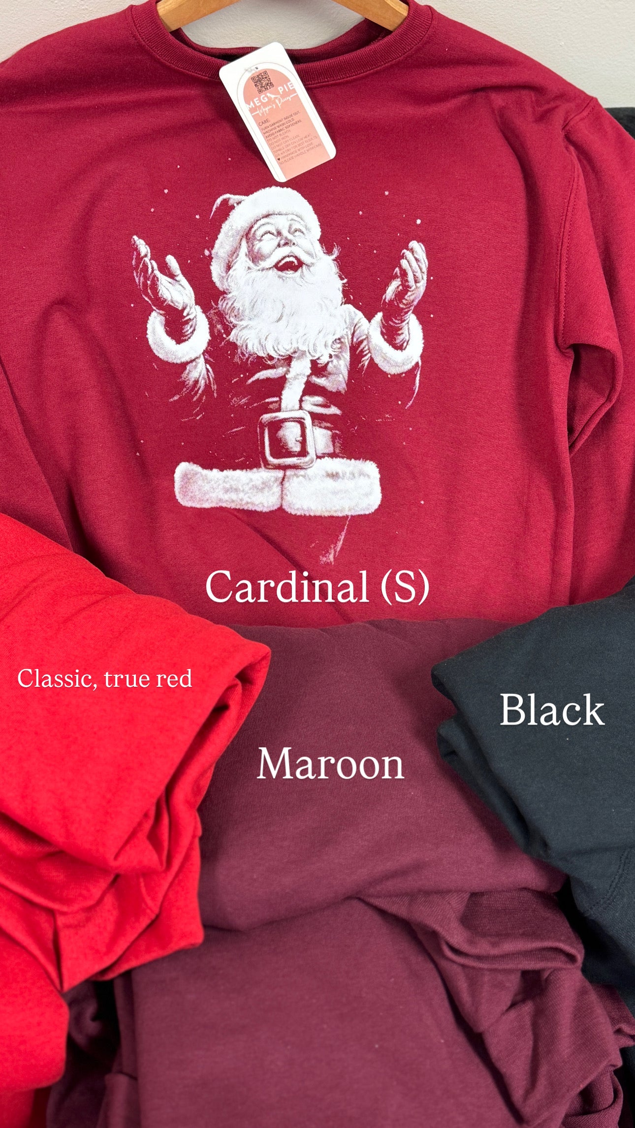 Jolly Santa Crewneck, 4 colors!