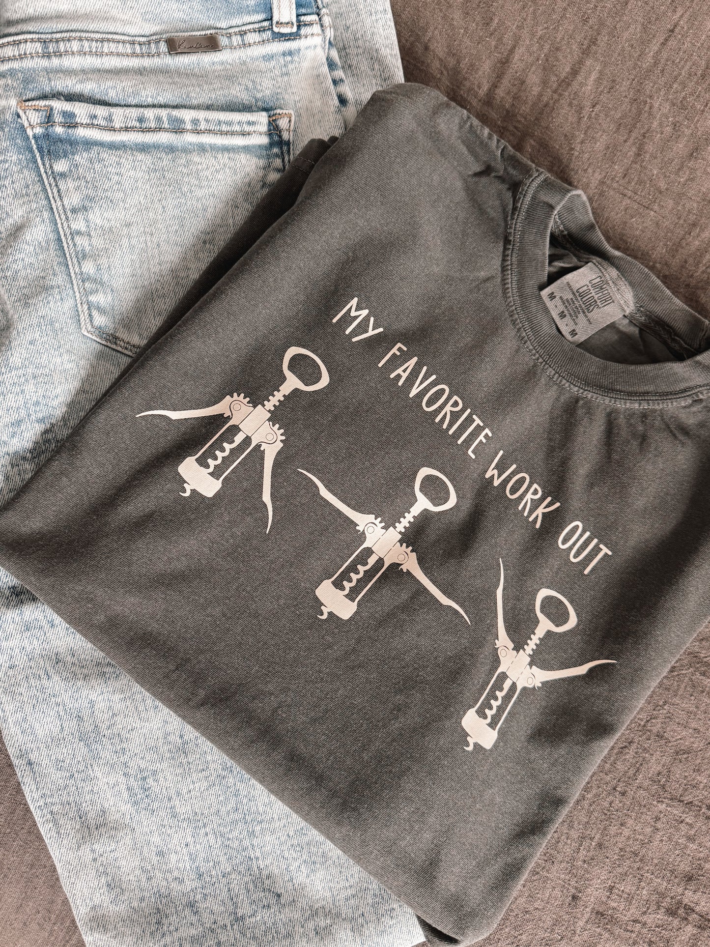 My Fave Workout Comfort Colors Tee, Pepper