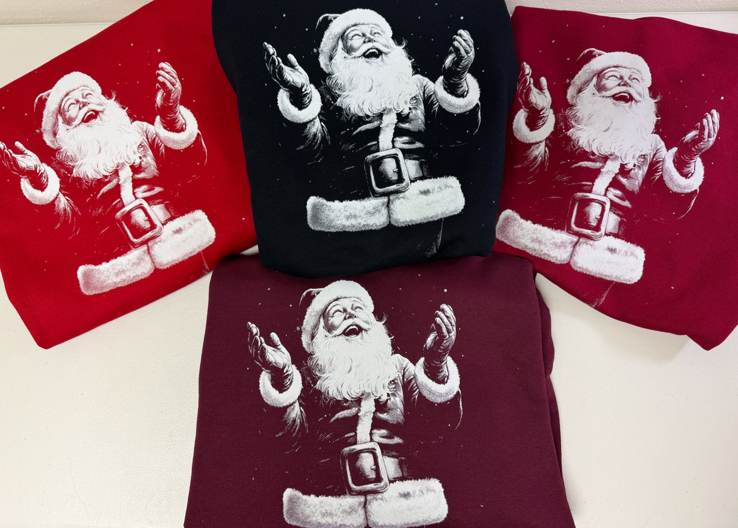 Jolly Santa Crewneck, 4 colors!