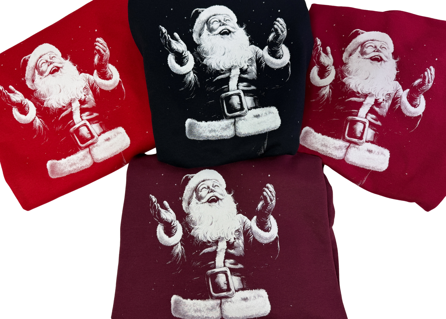 Jolly Santa Crewneck, 4 colors!
