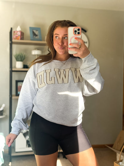WWJD Crewneck, light ash gray