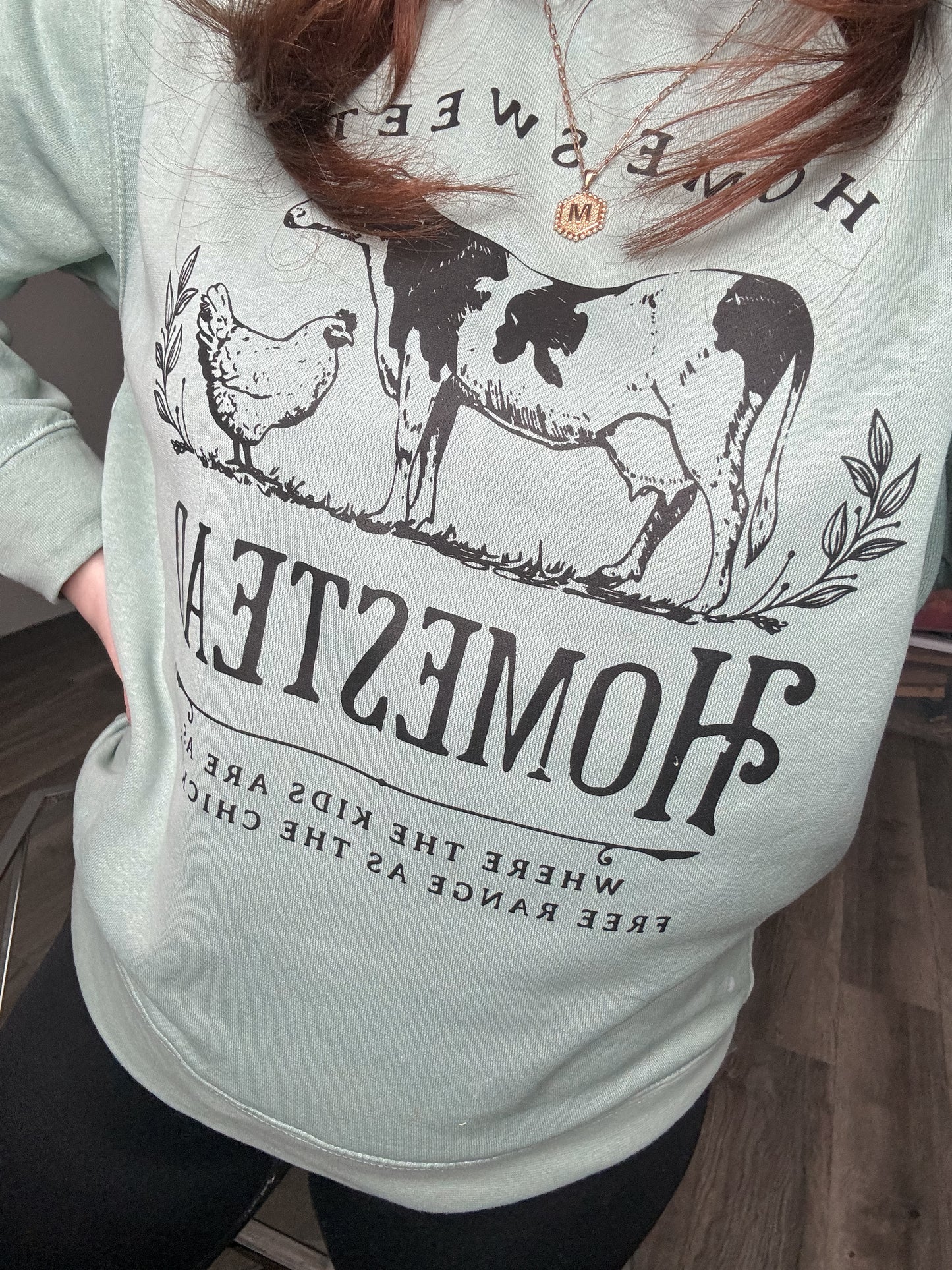 Home Sweet Homestead Crewneck, Seafoam