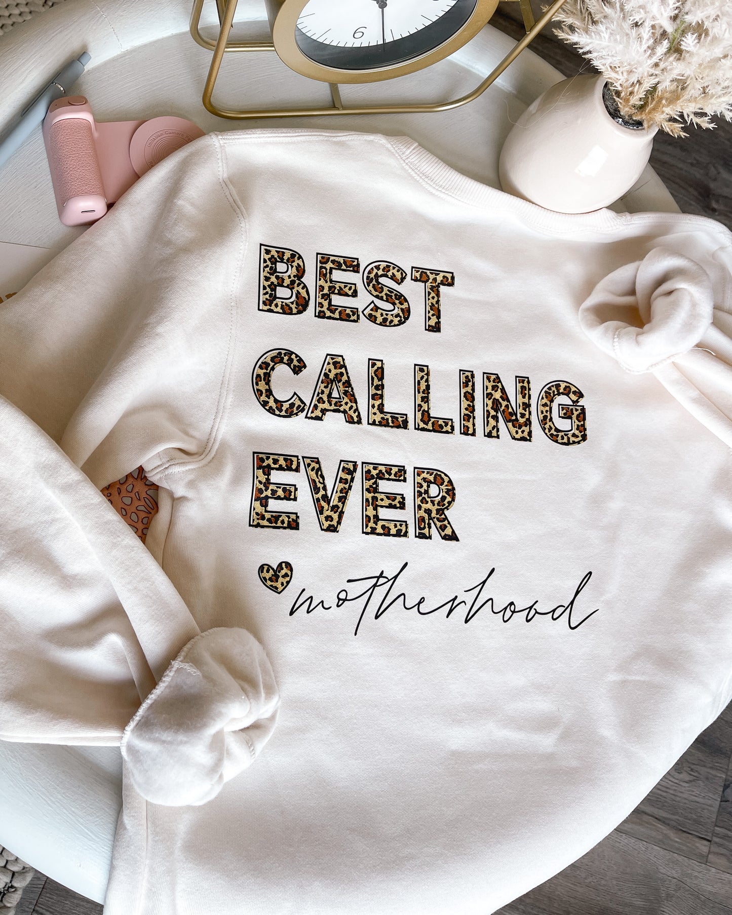 Motherhood, Best Calling Ever.- Eco Crewneck, softest of softs | Sweet Cream Heather