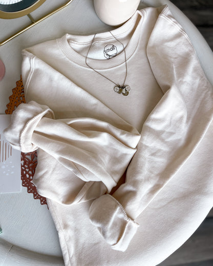 Motherhood, Best Calling Ever.- Eco Crewneck, softest of softs | Sweet Cream Heather