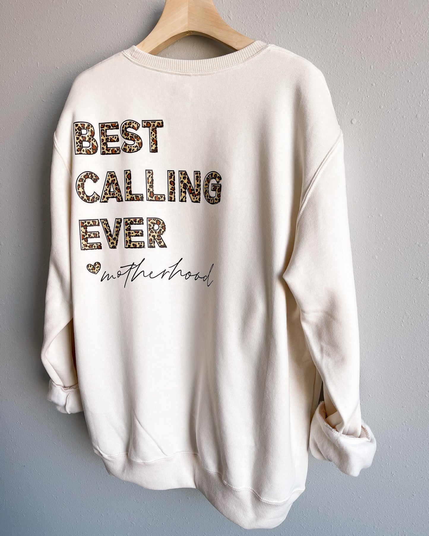 Motherhood, Best Calling Ever.- Eco Crewneck, softest of softs | Sweet Cream Heather