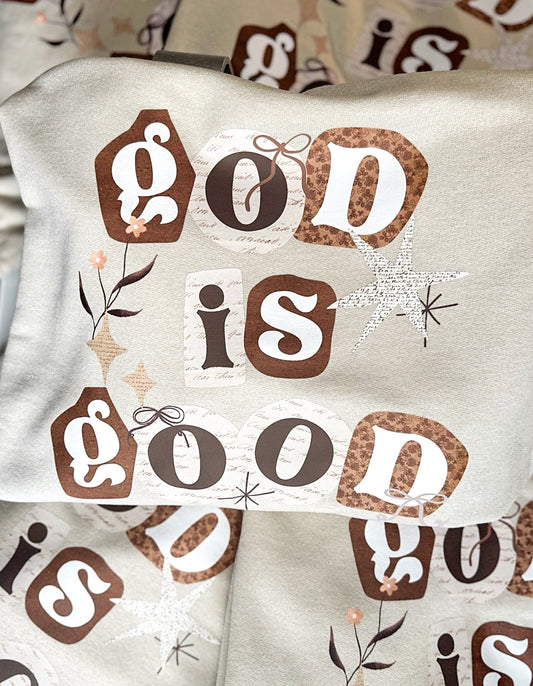 God is Good Eco Fleece Crewneck
