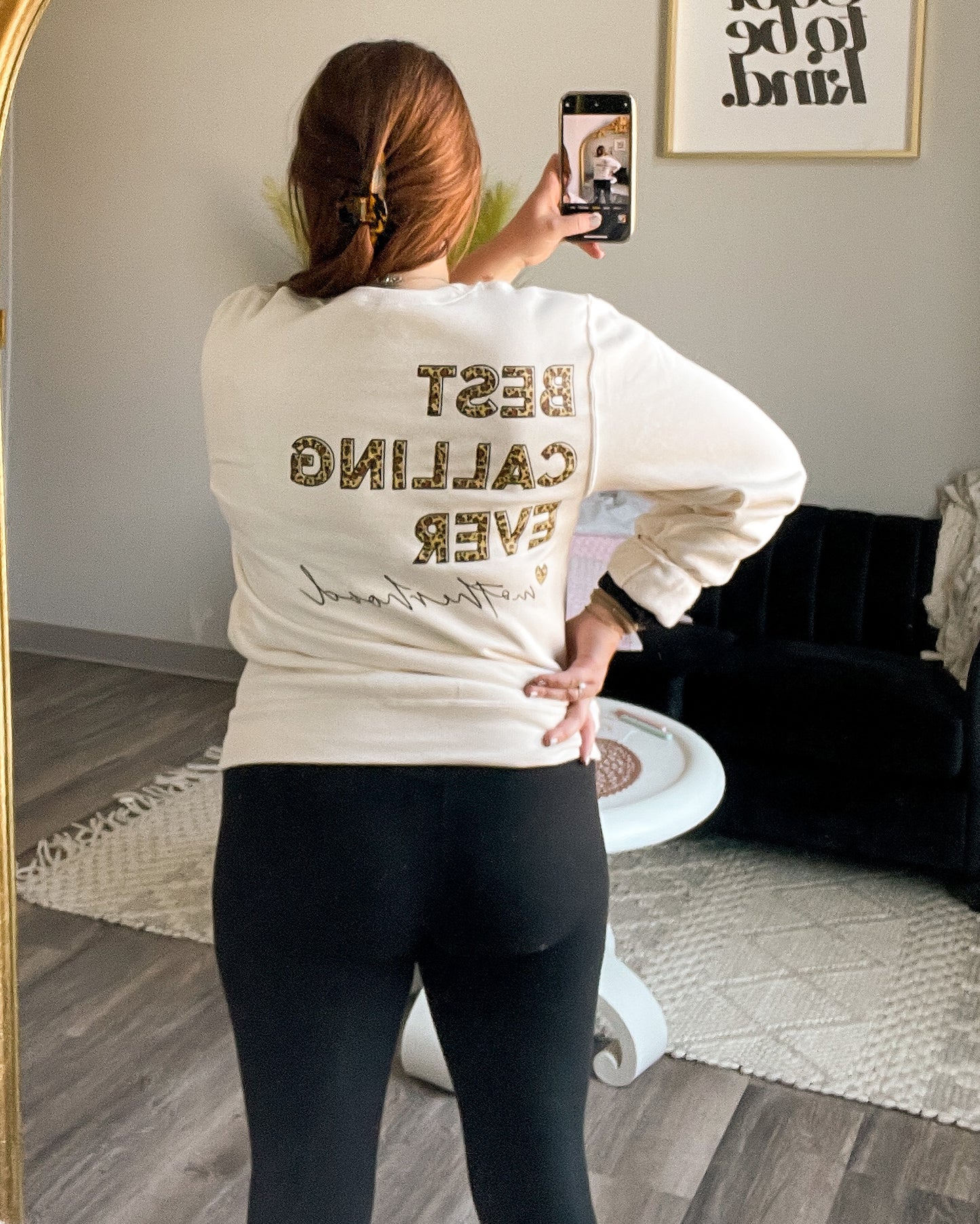 Motherhood, Best Calling Ever.- Eco Crewneck, softest of softs | Sweet Cream Heather