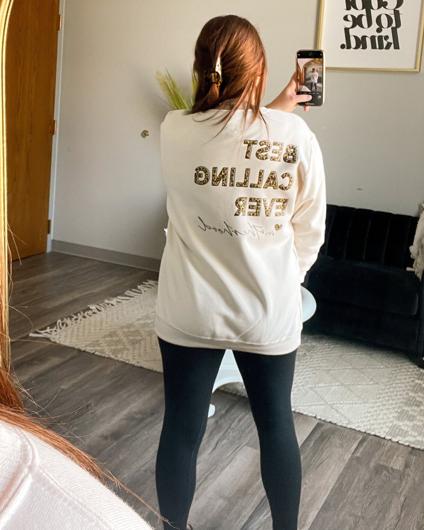 Motherhood, Best Calling Ever.- Eco Crewneck, softest of softs | Sweet Cream Heather
