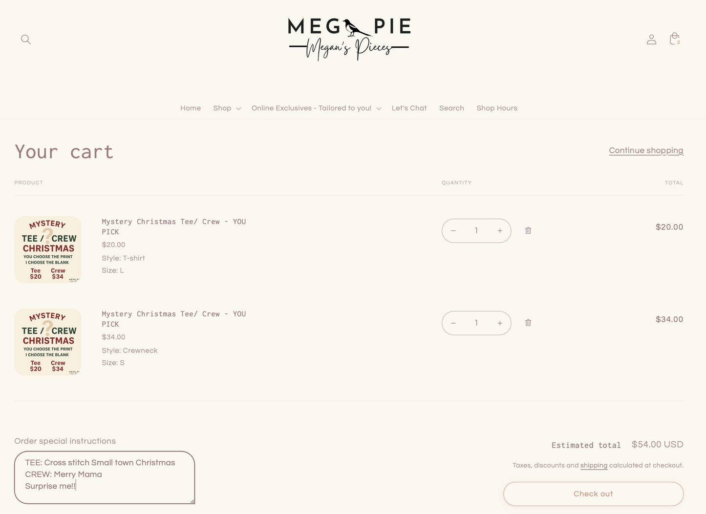 Mystery Christmas Tee/Crew - YOU PICK