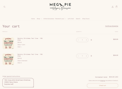 Mystery Christmas Tee/Crew - YOU PICK