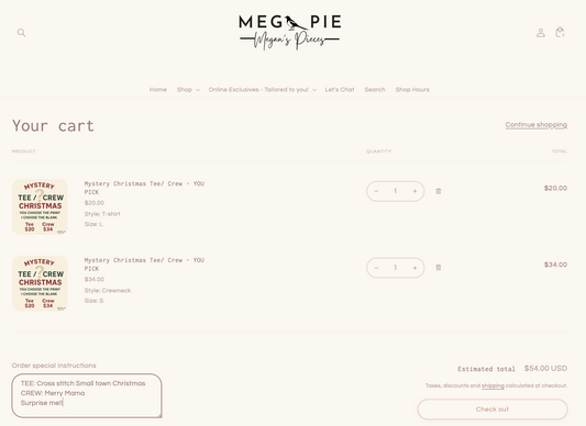 Mystery Christmas Tee/Crew - YOU PICK