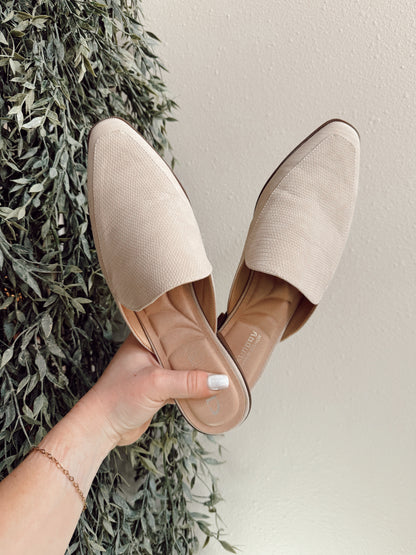 Soft Side Cushioned Mule, beige