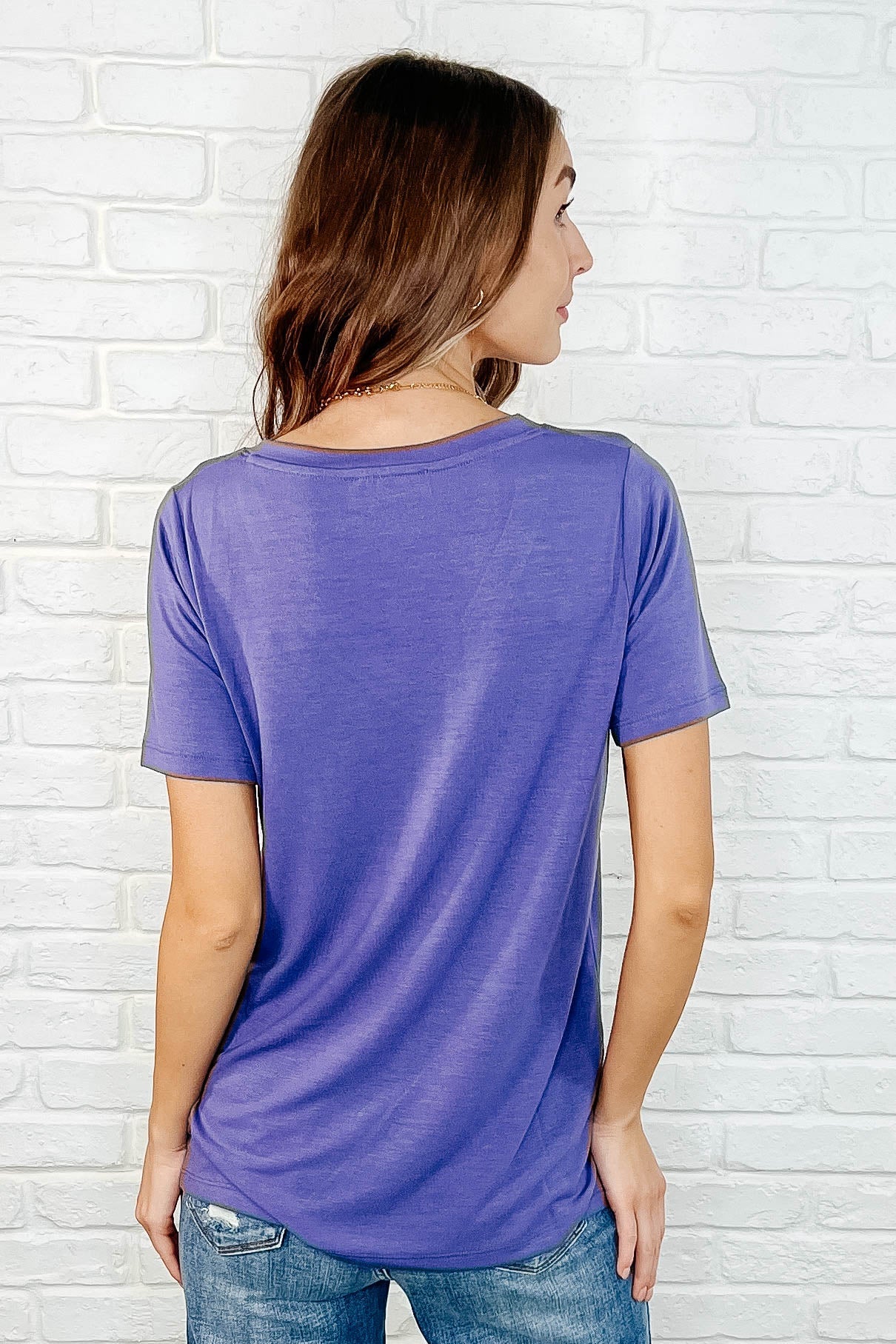 The Every Outfit Basic V-Neck Top in  Marlin