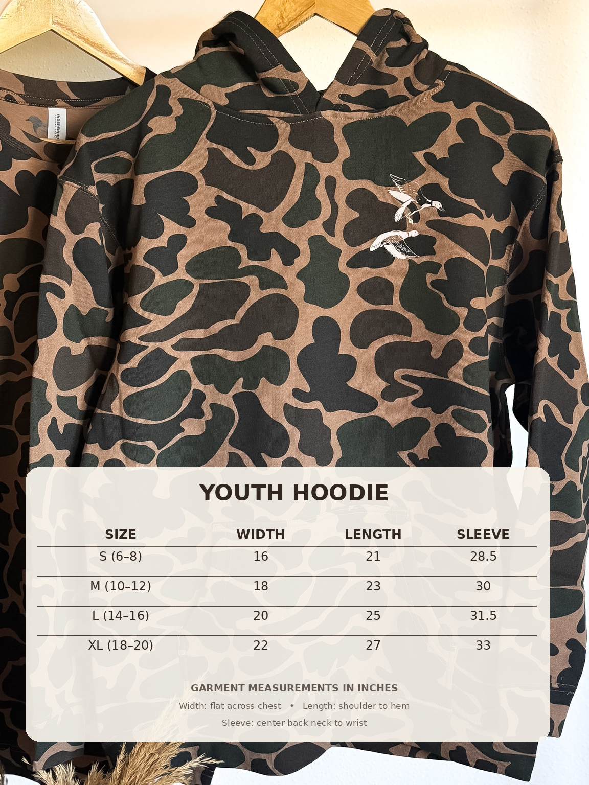 YOUTH Mid-weight Duck Camo Hoodie Sweatshirt